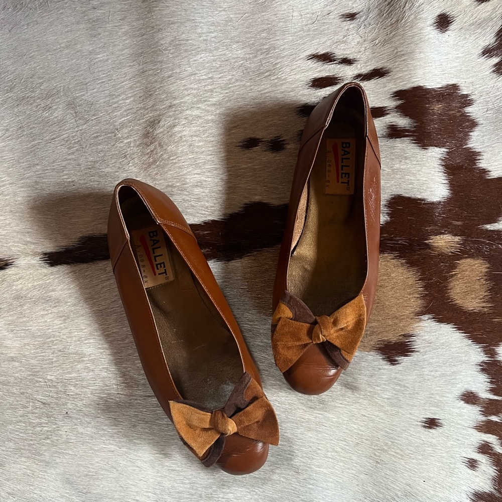 Ballet flats || Leather bow 7.5